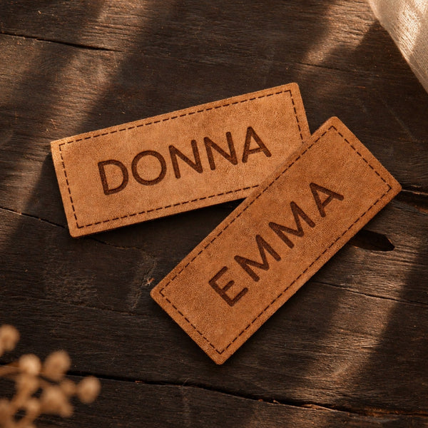 Placa de eco-cuero personalizada