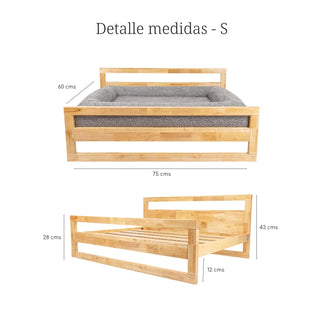 Cama Essential Memory Foam Gris con Base Manhattan