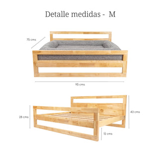 Cama Essential Memory Foam Gris con Base Manhattan