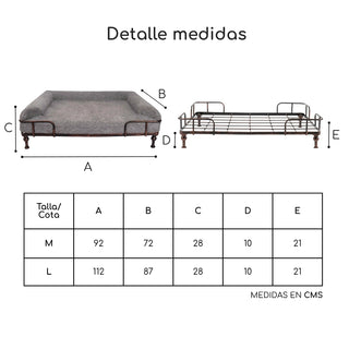 Cama Motion Care Gris con Base Soho