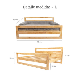 Cama Motion Care Gris con Base Manhattan