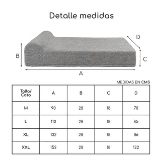 Cama Huge Memory Foam Gris