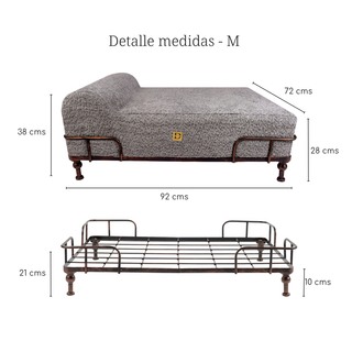 Cama Huge Memory Foam Gris con Base Soho