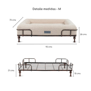 Cama Essential Memory Foam Beige con Base Soho