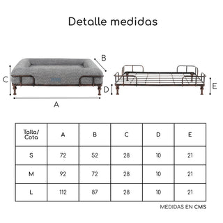 Cama Essential Memory Foam Gris con Base Soho