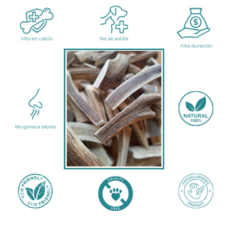 Hueso mordedor para perros de asta de ciervo