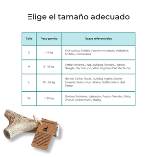 Hueso mordedor para perros de asta de ciervo