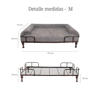 Cama Motion Care Gris con Base Soho