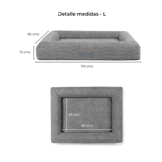 Cama Essential Memory Foam Gris