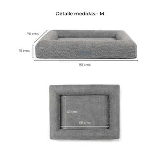 Cama Essential Memory Foam Gris