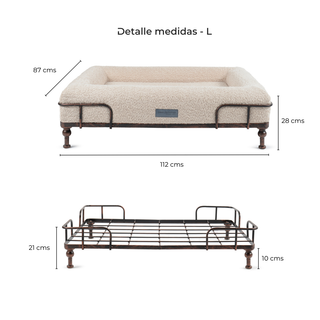 Cama Essential Memory Foam Beige con Base Soho