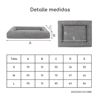Cama Essential Memory Foam Gris con Base Manhattan