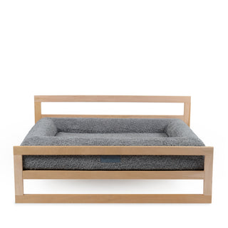 Cama Essential Memory Foam Gris con Base Artisan Lenga