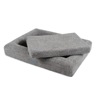 Cama Essential Memory Foam Gris con Base Artisan Lenga