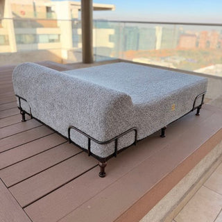 Cama Huge Memory Foam Gris con Base Soho L - Open Box