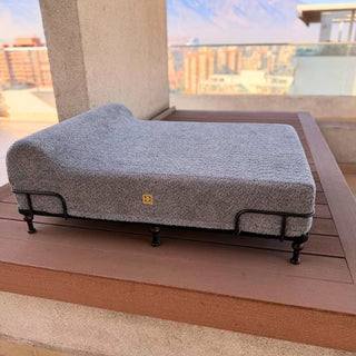 Cama Huge Memory Foam Gris con Base Soho L - Open Box
