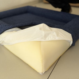 Cama Ortopédica Memory Foam Azul con Base Velvet - Open Box