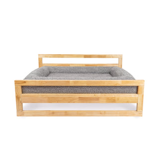 Cama Essential Memory Foam Gris con Base Manhattan