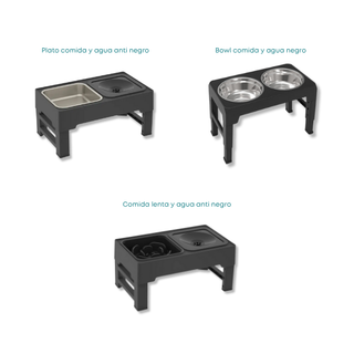 Alzador de platos para perros con altura ajustable