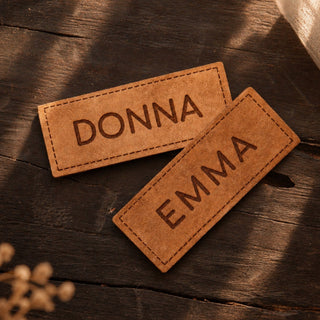 Placa de eco-cuero personalizada