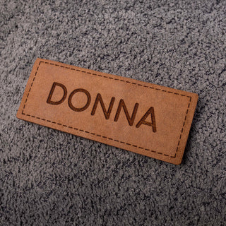 Placa de eco-cuero personalizada