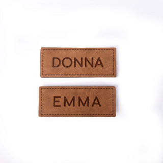 Placa de eco-cuero personalizada