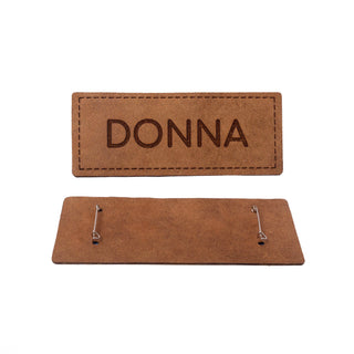 Placa de eco-cuero personalizada