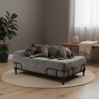 Cama Huge Memory Foam Gris con Base Soho
